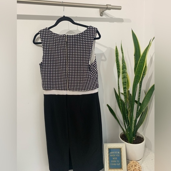 FRANK LYMAN DESIGN dress size 8 black and white checkered - Picture 5 of 7